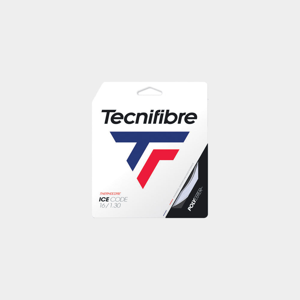 Tecnifibre Ice Code 1.30 – Cordage Tennis Polyester Puissant Et Résistant, Blanc